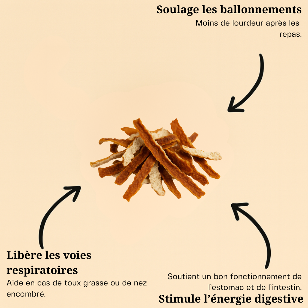 Peau de mandarine séchée
