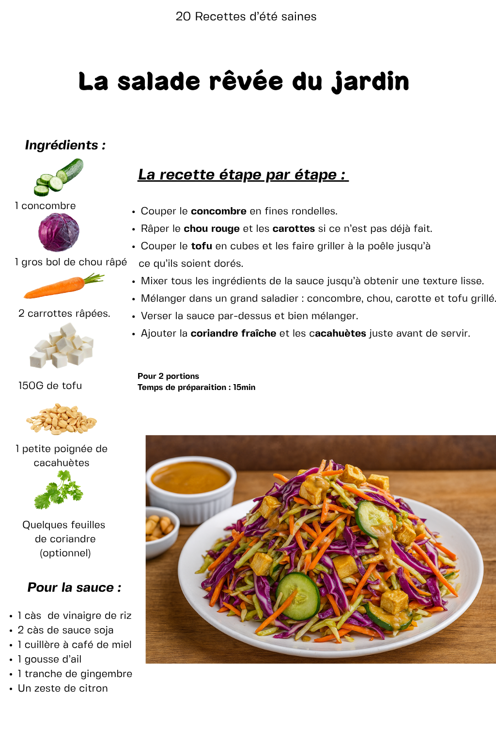 Recettes pour un ventre léger et rassasié cet été.