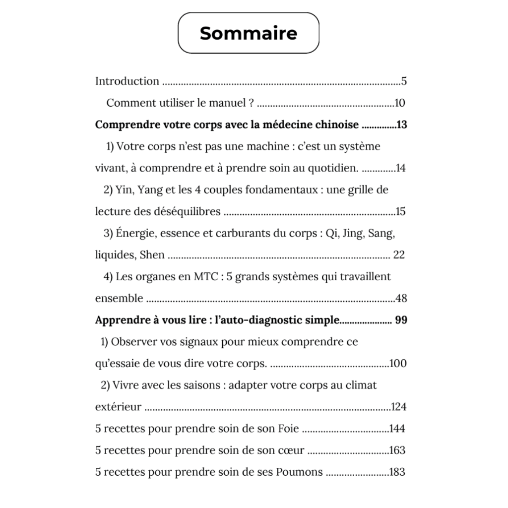 Le Manuel Pratique de la Médecine Traditionnelle Chinoise