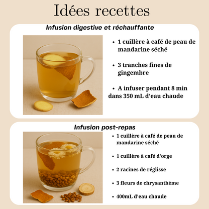 Peau de mandarine séchée