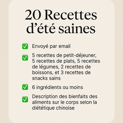 Recettes pour un ventre léger et rassasié cet été.